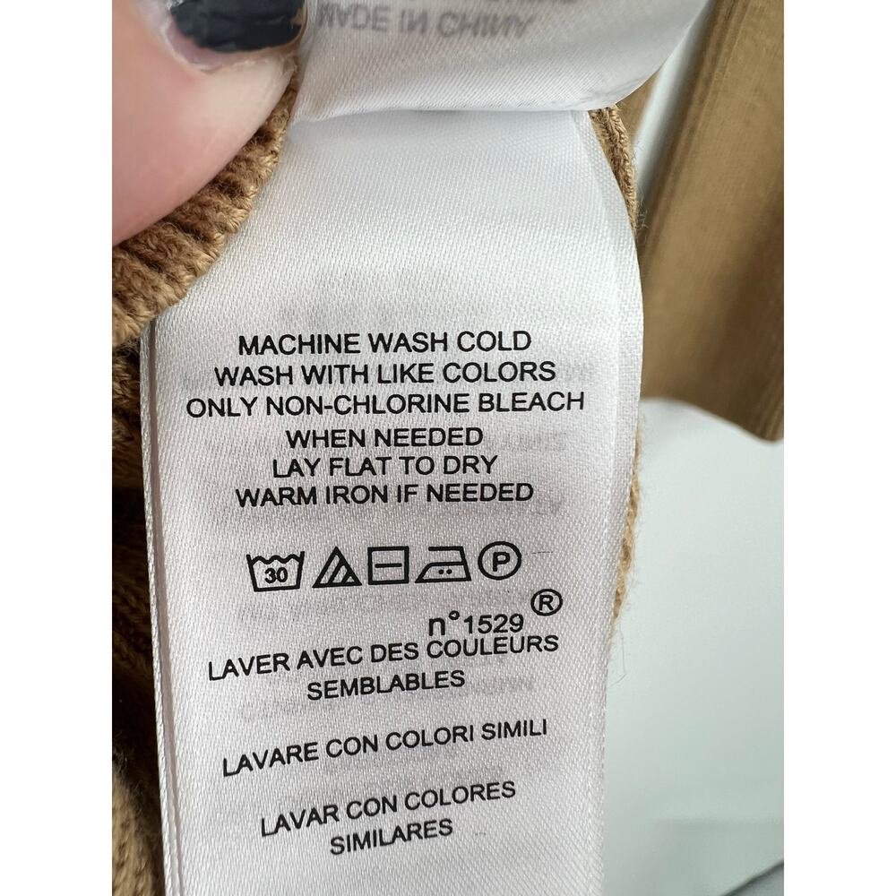 NEW Lauren Ralph Lauren sweater classic long sleeve ribbed camel turtleneck XL - Picture 9 of 9